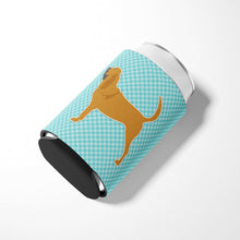 Load image into Gallery viewer, Bloodhound  Checkerboard Blue Can or Bottle Hugger BB3684CC