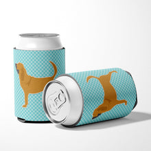 Load image into Gallery viewer, Bloodhound  Checkerboard Blue Can or Bottle Hugger BB3684CC