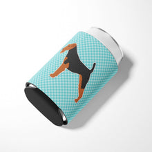 Load image into Gallery viewer, Welsh Terrier  Checkerboard Blue Can or Bottle Hugger BB3685CC