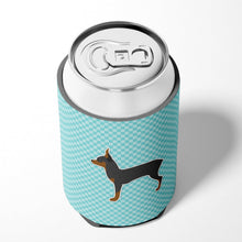 Load image into Gallery viewer, Toy Fox Terrier  Checkerboard Blue Can or Bottle Hugger BB3687CC