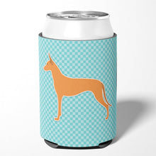 Load image into Gallery viewer, Pharaoh Hound  Checkerboard Blue Can or Bottle Hugger BB3688CC
