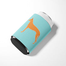 Load image into Gallery viewer, Pharaoh Hound  Checkerboard Blue Can or Bottle Hugger BB3688CC