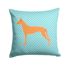 Load image into Gallery viewer, Pharaoh Hound  Checkerboard Blue Throw Pillow - 14x14 Decorative Pillow – Art for Your Home &amp; Patio BB3688PW1414