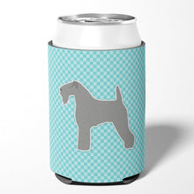 Load image into Gallery viewer, Kerry Blue Terrier  Checkerboard Blue Can or Bottle Hugger BB3692CC