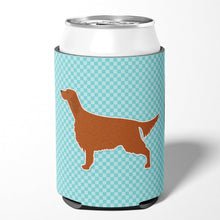 Load image into Gallery viewer, Irish Setter  Checkerboard Blue Can or Bottle Hugger BB3693CC