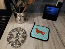 Load image into Gallery viewer, Irish Setter  Checkerboard Blue Pot Holders - Set of 2 - Heat-Resistant Kitchen Essentials BB3693PTHD