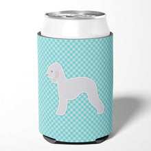 Load image into Gallery viewer, Bedlington Terrier  Checkerboard Blue Can or Bottle Hugger BB3694CC