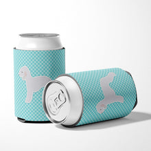 Load image into Gallery viewer, Bedlington Terrier  Checkerboard Blue Can or Bottle Hugger BB3694CC