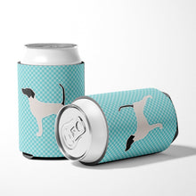 Load image into Gallery viewer, English Pointer  Checkerboard Blue Can or Bottle Hugger BB3695CC