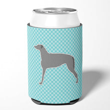 Load image into Gallery viewer, Scottish Deerhound  Checkerboard Blue Can or Bottle Hugger BB3696CC