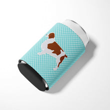 Load image into Gallery viewer, Welsh Springer Spaniel  Checkerboard Blue Can or Bottle Hugger BB3700CC