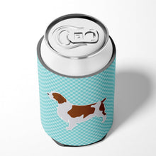 Load image into Gallery viewer, Welsh Springer Spaniel  Checkerboard Blue Can or Bottle Hugger BB3700CC