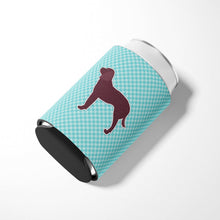 Load image into Gallery viewer, American Water Spaniel  Checkerboard Blue Can or Bottle Hugger BB3701CC