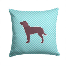 Load image into Gallery viewer, American Water Spaniel  Checkerboard Blue Throw Pillow - 14x14 Decorative Pillow – Art for Your Home &amp; Patio BB3701PW1414