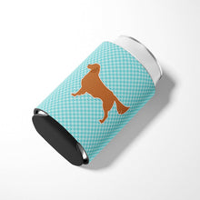 Load image into Gallery viewer, Golden Retriever  Checkerboard Blue Can or Bottle Hugger BB3704CC