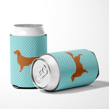Load image into Gallery viewer, Golden Retriever  Checkerboard Blue Can or Bottle Hugger BB3704CC