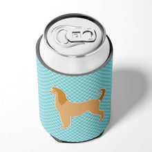 Load image into Gallery viewer, Afghan Hound  Checkerboard Blue Can or Bottle Hugger BB3706CC
