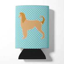 Load image into Gallery viewer, Afghan Hound  Checkerboard Blue Can or Bottle Hugger BB3706CC