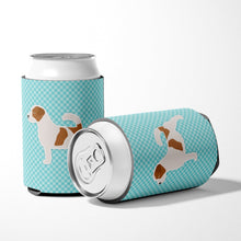 Load image into Gallery viewer, Jack Russell Terrier  Checkerboard Blue Can or Bottle Hugger BB3707CC