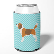 Load image into Gallery viewer, Beagle Checkerboard Blue Can or Bottle Hugger BB3710CC