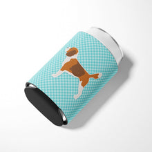 Load image into Gallery viewer, Beagle Checkerboard Blue Can or Bottle Hugger BB3710CC