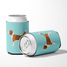 Load image into Gallery viewer, Beagle Checkerboard Blue Can or Bottle Hugger BB3710CC