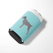 Load image into Gallery viewer, German Wirehaired Pointer Checkerboard Blue Can or Bottle Hugger BB3711CC