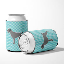 Load image into Gallery viewer, German Wirehaired Pointer Checkerboard Blue Can or Bottle Hugger BB3711CC