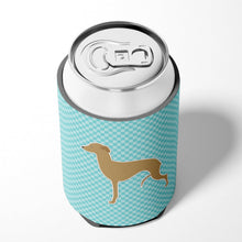 Load image into Gallery viewer, Italian Greyhound Checkerboard Blue Can or Bottle Hugger BB3714CC