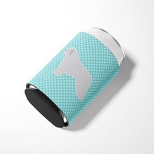 Load image into Gallery viewer, Spanish Water Dog Checkerboard Blue Can or Bottle Hugger BB3715CC