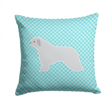 Load image into Gallery viewer, Spanish Water Dog Checkerboard Blue Throw Pillow - 14x14 Decorative Pillow – Art for Your Home &amp; Patio BB3715PW1414