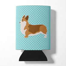 Load image into Gallery viewer, Corgi Checkerboard Blue Can or Bottle Hugger BB3720CC