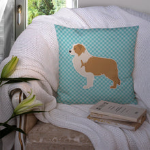 Load image into Gallery viewer, Red Border Collie Checkerboard Blue Throw Pillow - 14x14 Decorative Pillow – Art for Your Home &amp; Patio BB3722PW1414