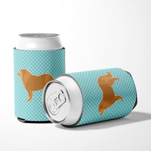 Load image into Gallery viewer, Caucasian Shepherd Dog Checkerboard Blue Can or Bottle Hugger BB3725CC