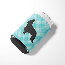 Load image into Gallery viewer, Briard Checkerboard Blue Can or Bottle Hugger BB3726CC