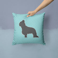 Load image into Gallery viewer, Briard Checkerboard Blue Throw Pillow - 14x14 Decorative Pillow – Art for Your Home &amp; Patio BB3726PW1414