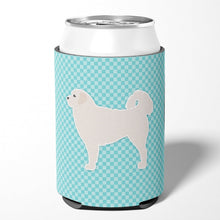 Load image into Gallery viewer, Polish Tatra Sheepdog Checkerboard Blue Can or Bottle Hugger BB3727CC