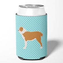 Load image into Gallery viewer, Central Asian Shepherd Dog Checkerboard Blue Can or Bottle Hugger BB3728CC