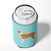 Load image into Gallery viewer, Central Asian Shepherd Dog Checkerboard Blue Can or Bottle Hugger BB3728CC