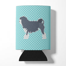 Load image into Gallery viewer, Lowchen Checkerboard Blue Can or Bottle Hugger BB3735CC