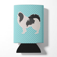 Load image into Gallery viewer, Japanese Chin Checkerboard Blue Can or Bottle Hugger BB3737CC