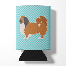 Load image into Gallery viewer, Pekingese Checkerboard Blue Can or Bottle Hugger BB3738CC