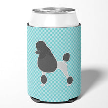 Load image into Gallery viewer, Poodle Checkerboard Blue Can or Bottle Hugger BB3739CC