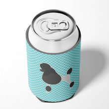 Load image into Gallery viewer, Poodle Checkerboard Blue Can or Bottle Hugger BB3739CC