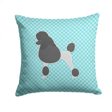 Load image into Gallery viewer, Poodle Checkerboard Blue Throw Pillow - 14x14 Decorative Pillow – Art for Your Home &amp; Patio BB3739PW1414