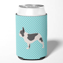 Load image into Gallery viewer, French Bulldog Checkerboard Blue Can or Bottle Hugger BB3741CC