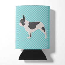 Load image into Gallery viewer, French Bulldog Checkerboard Blue Can or Bottle Hugger BB3741CC