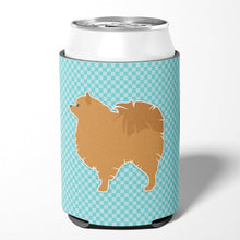Load image into Gallery viewer, Pomeranian Checkerboard Blue Can or Bottle Hugger BB3742CC