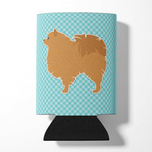 Load image into Gallery viewer, Pomeranian Checkerboard Blue Can or Bottle Hugger BB3742CC