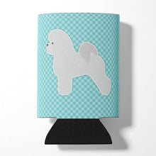 Load image into Gallery viewer, Bichon Frise Checkerboard Blue Can or Bottle Hugger BB3745CC
